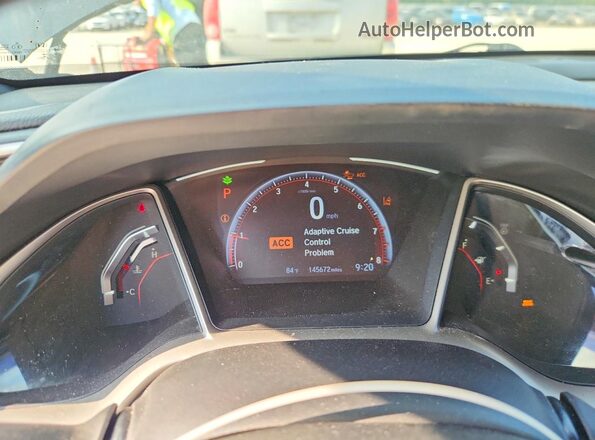 19XFC2F85KE030177 2019 HONDA CIVIC Black ხელსაწყოთა პანელის ხედი