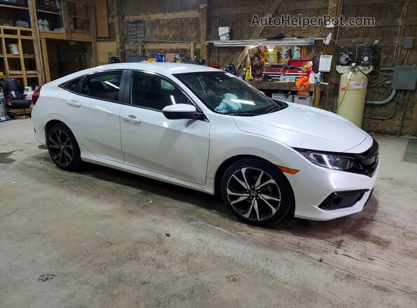 19XFC2F85KE036755 2019 HONDA CIVIC White Przód prawy