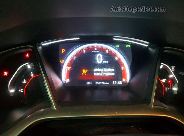 19XFC2F85KE036755 2019 HONDA CIVIC White Widok zestawu wskaźników