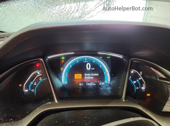 19XFC2F86HE024414 2017 HONDA CIVIC Blue ხელსაწყოთა პანელის ხედი
