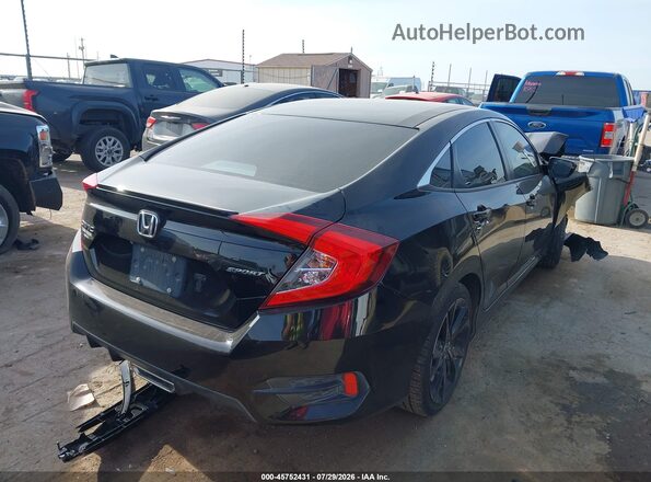 19XFC2F86KE014408 2019 HONDA CIVIC Black უკანა მარჯვენა