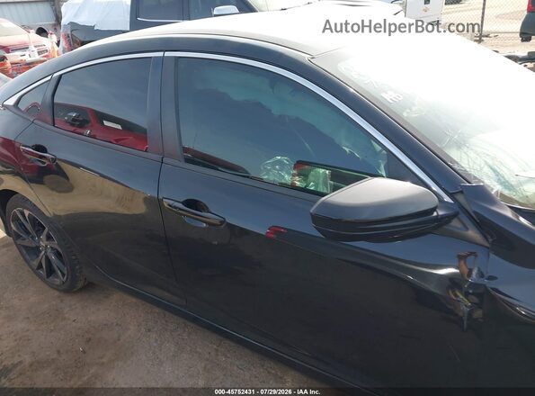 19XFC2F86KE014408 2019 HONDA CIVIC Black უკანა სალონის ხედი