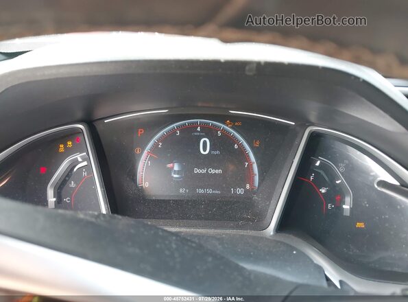 19XFC2F86KE014408 2019 HONDA CIVIC Black უკანა სავარძლების ხედი