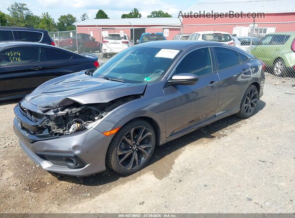 19XFC2F86KE023576 2019 HONDA CIVIC Gray Front left
