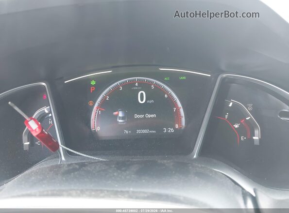 19XFC2F86KE023576 2019 HONDA CIVIC Gray Rear seats view