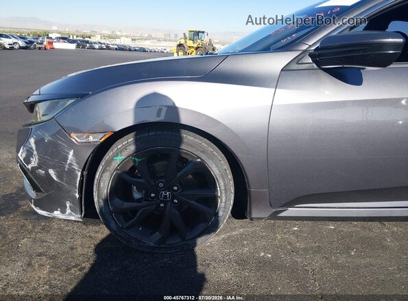 19XFC2F86KE035730 2019 HONDA CIVIC Gray წინა ხედი