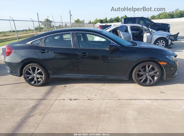 19XFC2F86KE211062 2019 HONDA CIVIC Black Rear interior view