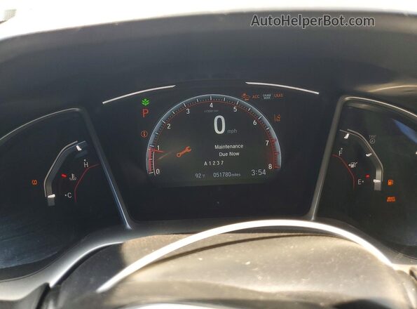 19XFC2F86ME001161 2021 HONDA CIVIC White Instrument cluster view