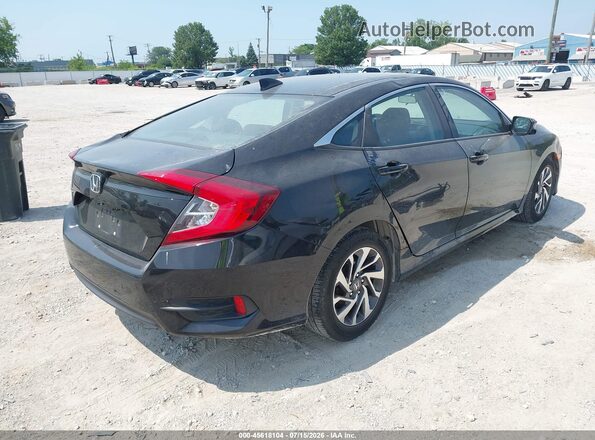 19XFC2F87HE007542 2017 HONDA CIVIC Black უკანა მარჯვენა