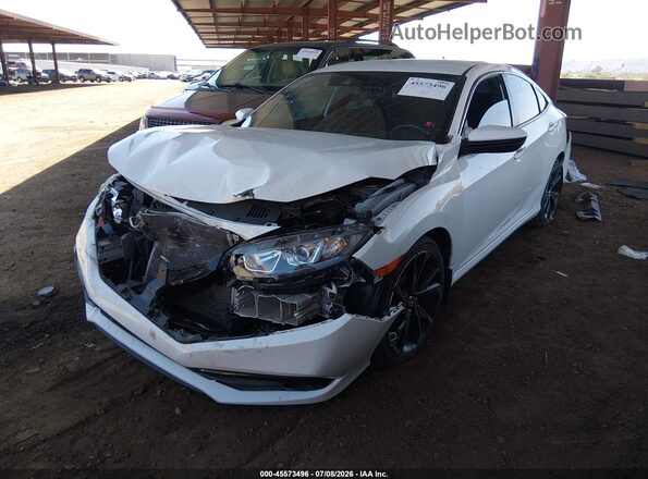 19XFC2F87LE008179 2020 HONDA CIVIC White წინა მარცხენა ხედი სამი მეოთხედიდან