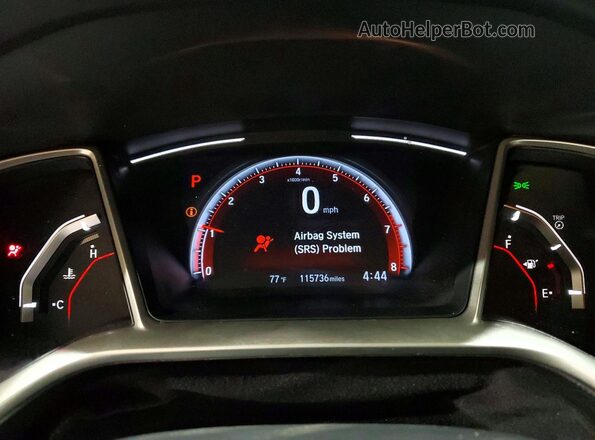 19XFC2F87LE011017 2020 HONDA CIVIC Gray Vista del cuadro de instrumentos