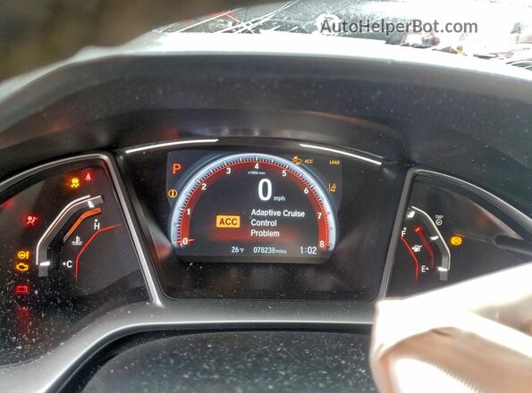 19XFC2F87LE025810 2020 HONDA CIVIC White ხელსაწყოთა პანელის ხედი