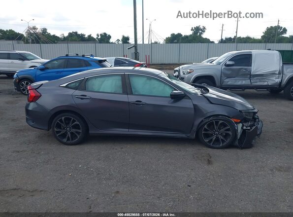 19XFC2F87ME202096 2021 HONDA CIVIC Gray უკანა სალონის ხედი