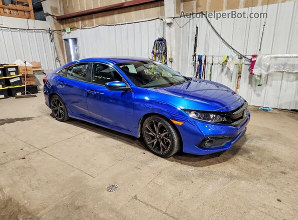 19XFC2F88KE009646 2019 HONDA CIVIC Blue Передня права чверть