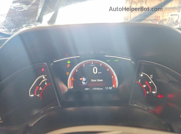 19XFC2F88LE008305 2020 HONDA CIVIC Gray ხელსაწყოთა პანელის ხედი