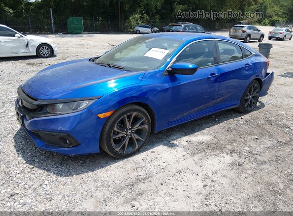 19XFC2F89KE010000 2019 HONDA CIVIC Blue Передня ліва чверть
