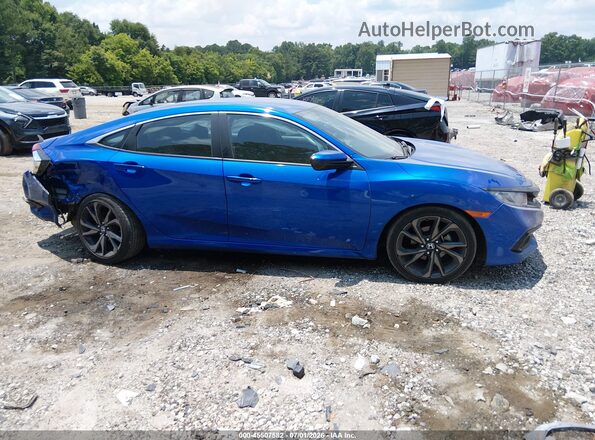 19XFC2F89KE010000 2019 HONDA CIVIC Blue Вид задньої частини салону