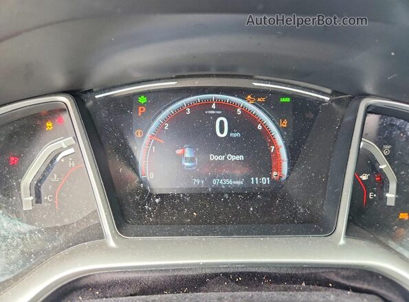 19XFC2F89LE001346 2020 HONDA CIVIC White Вид щитка приладів
