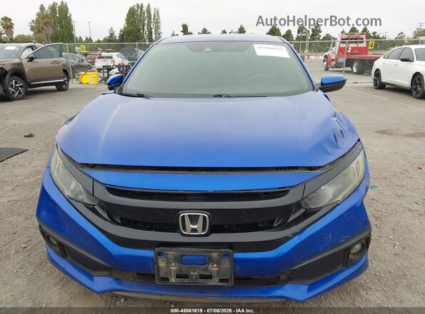 19XFC2F8XKE209976 2019 HONDA CIVIC Blue Вид щитка приладів