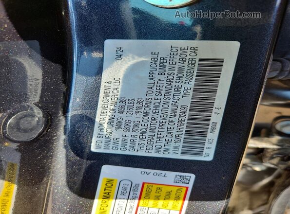 19XFL1H76RE024090 2024 HONDA CIVIC Gray Շարժիչի բաժամունքի տեսք