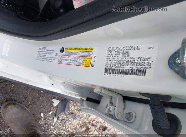19XFL2H55RE032864 2024 HONDA CIVIC White Vista del compartimento del motor