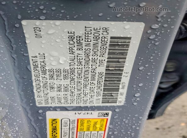 19XFL2H83PE004245 2023 HONDA CIVIC Blue ძრავის განყოფილების ხედი