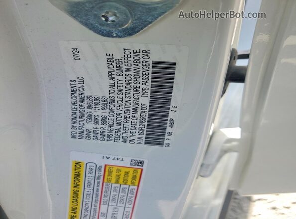 19XFL2H83RE041007 2024 HONDA CIVIC White ძრავის განყოფილების ხედი