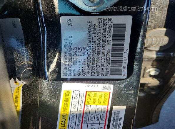 19XFL2H85SE034985 2025 HONDA CIVIC Black Вид підкапотного простору