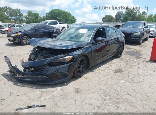 19XFL2H86NE002499 2022 HONDA CIVIC Black Առջևի ձախ երեք քառորդ տեսարան