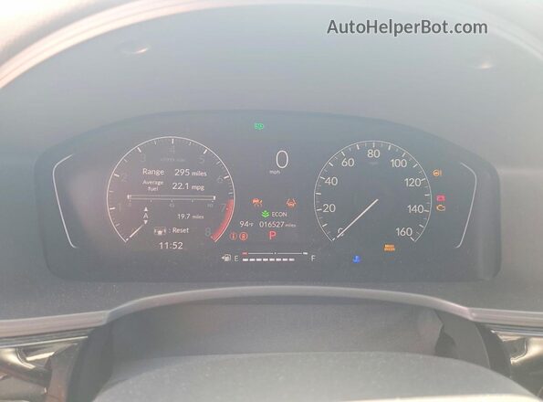 19XFL2H87NE017190 2022 HONDA CIVIC Gray Вид щитка приладів