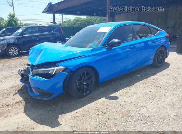 19XFL2H87RE038076 2024 HONDA CIVIC Blue Առջևի ձախ երեք քառորդ տեսարան