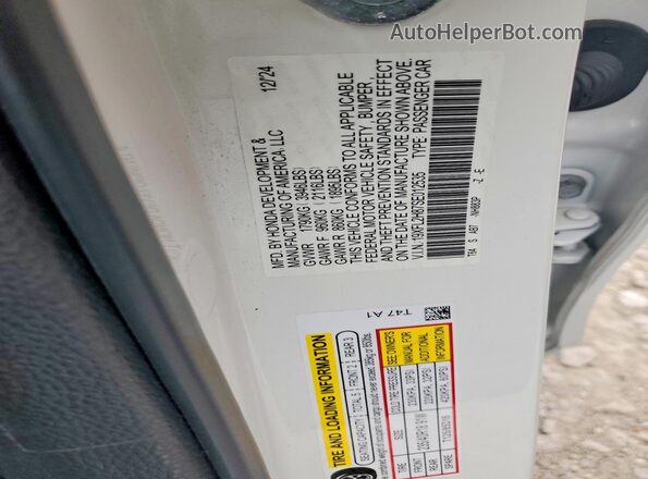 19XFL2H87SE012535 2025 HONDA CIVIC White Շարժիչի բաժամունքի տեսք