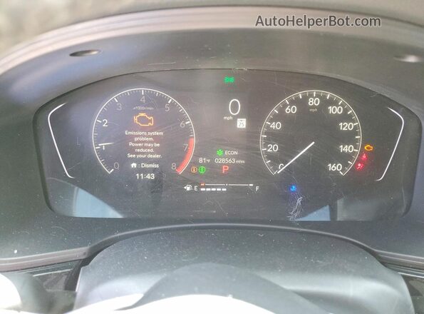 19XFL2H88TE001089 2026 HONDA CIVIC Black ხელსაწყოთა პანელის ხედი