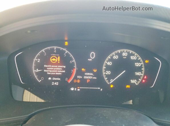 19XFL2H8XNE012887 2022 HONDA CIVIC Blue ხელსაწყოთა პანელის ხედი