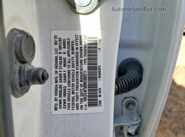 19XZE4F50ME000211 2021 HONDA INSIGHT White Вид підкапотного простору
