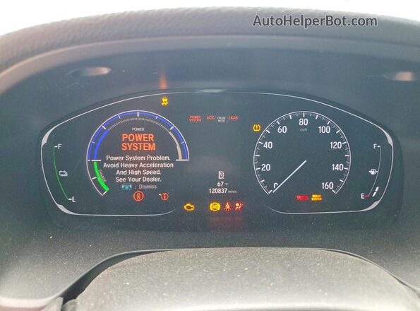 19XZE4F52KE025463 2019 HONDA INSIGHT Silver Widok zestawu wskaźników