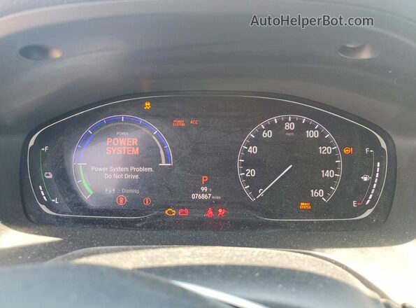 19XZE4F56LE009137 2020 HONDA INSIGHT Blue ხელსაწყოთა პანელის ხედი