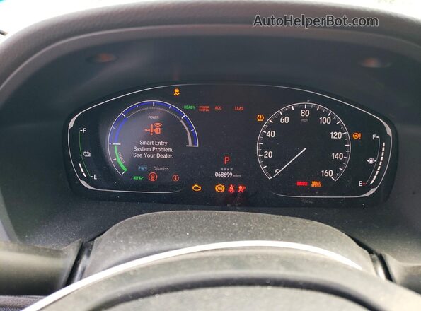 19XZE4F56LE009848 2020 HONDA INSIGHT Blue Սարքավորումների վահանակի տեսք