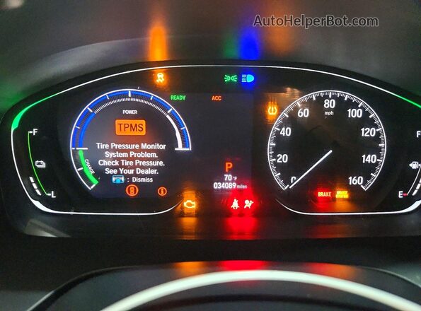 19XZE4F59LE009407 2020 HONDA INSIGHT Silver Вид щитка приладів