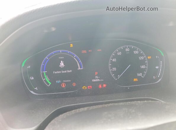 19XZE4F59ME000577 2021 HONDA INSIGHT Черный Вид щитка приборов