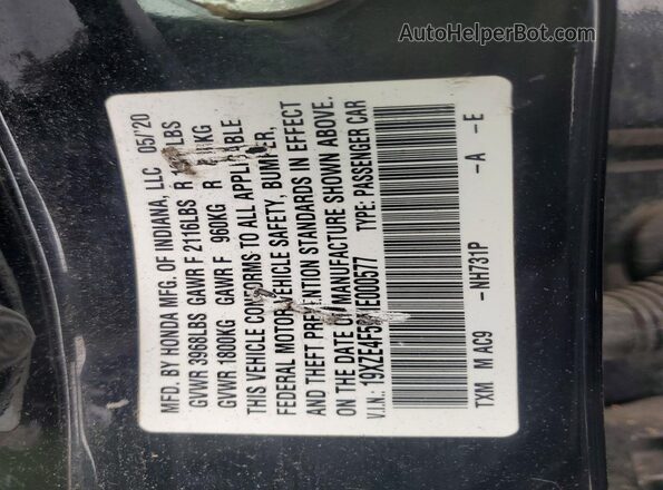19XZE4F59ME000577 2021 HONDA INSIGHT Черный Вид подкапотного пространства