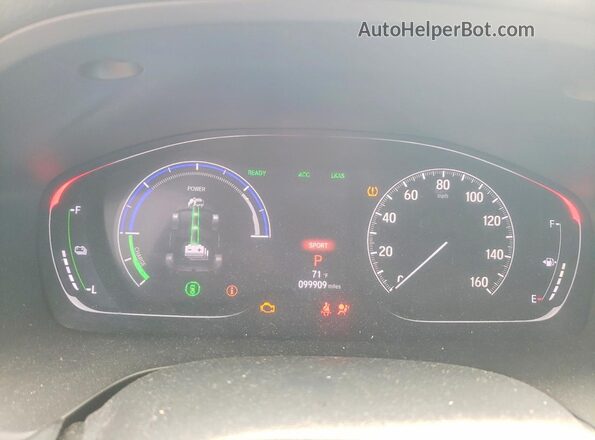 19XZE4F59ME010459 2021 HONDA INSIGHT Gray ხელსაწყოთა პანელის ხედი
