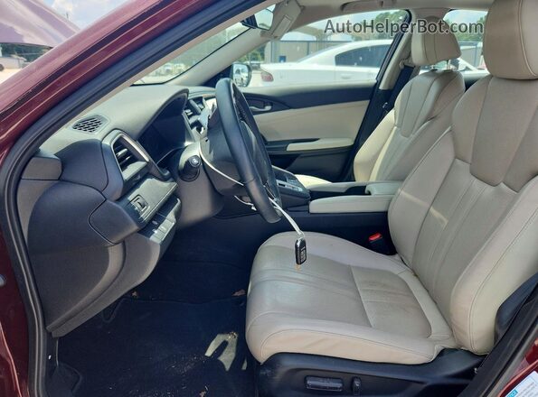 19XZE4F94KE030571 2019 HONDA INSIGHT Burgundy Front interior view