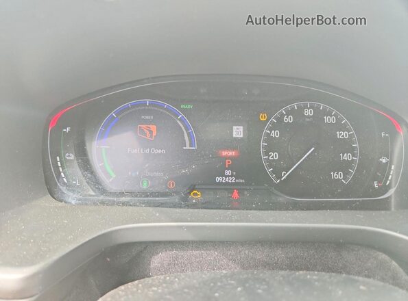 19XZE4F94LE008121 2020 HONDA INSIGHT Black Instrument cluster view