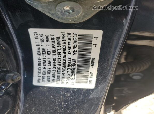 19XZE4F95ME004760 2021 HONDA INSIGHT Black Vista del compartimento del motor