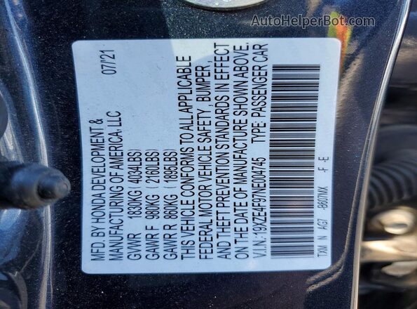 19XZE4F97NE004745 2022 HONDA INSIGHT Black Вид підкапотного простору