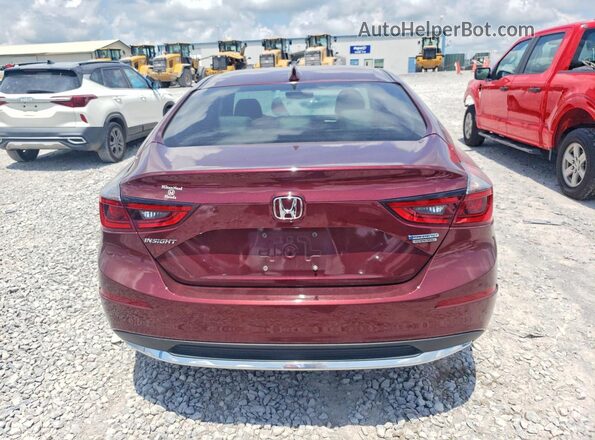 19XZE4F98LE004959 2020 HONDA INSIGHT Burgundy Vista trasera