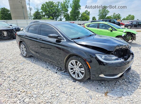 1C3CCCAB0GN109386 2016 CHRYSLER 200 Черный Передняя правая четверть
