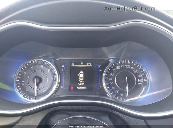 1C3CCCAB0GN112126 2016 CHRYSLER 200 Gray Вид задніх сидінь