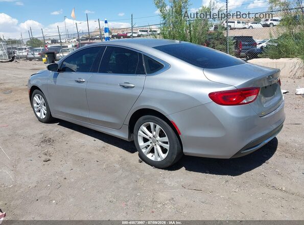 1C3CCCAB0GN126740 2016 CHRYSLER 200 Silver Trasero izquierdo